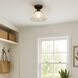 Orwell 1 Light 10 inch Matte Black Flush Mount Ceiling Light in Clear Glass
